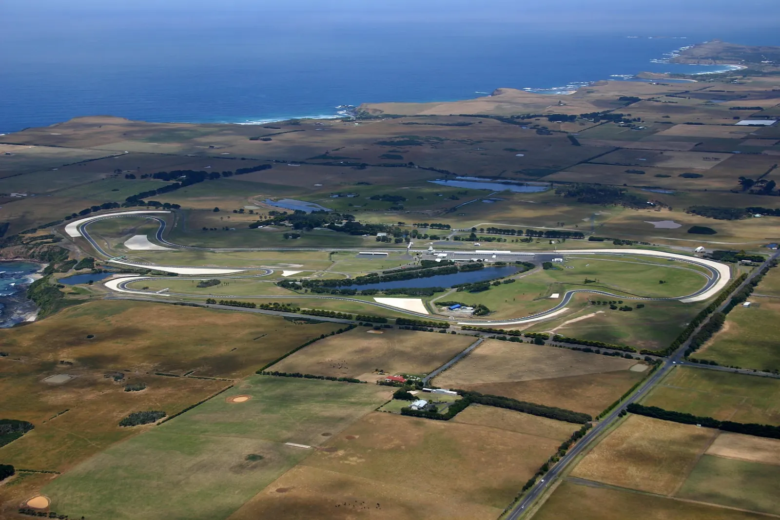 Phillip Island Grand Prix Circuit beside Bass Strait.